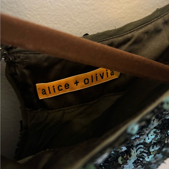 Alice + Olivia green sequin mini dress - Picture 5 of 5